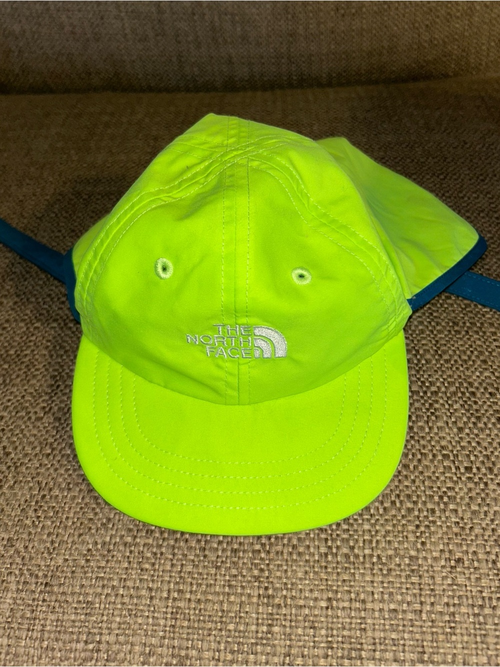 The North Face Kids Neon Green Hat for ages 6-24 months